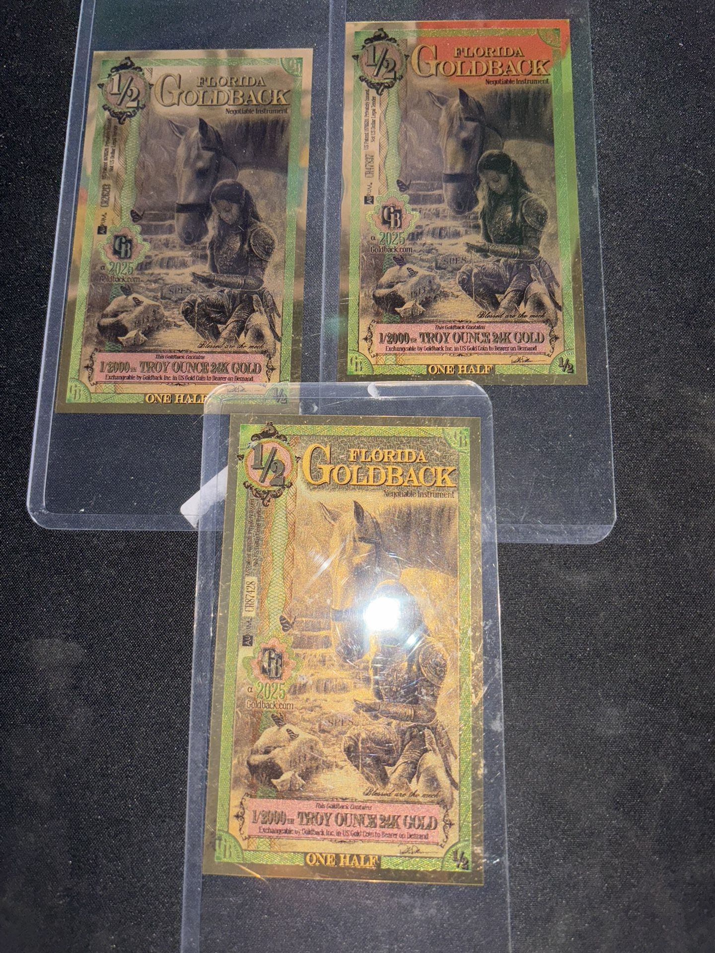 1/2 Florida Goldback Currency