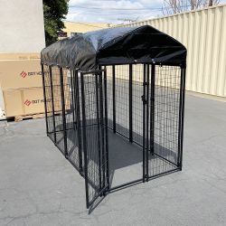 New $260 Large Heavy Duty Kennel with Cover Dog Cage Crate Pet Playpen (8’L x 4’W x 6’H) 