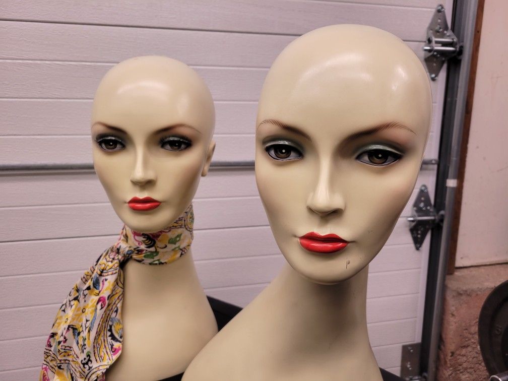 Mannequin Head For Wigs And Accessories x2