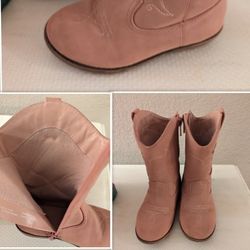 Gymboree Pink Heart Cowgirl Boots Size 9T