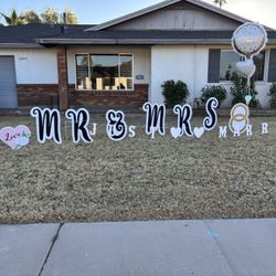 Just Married Yard Decor