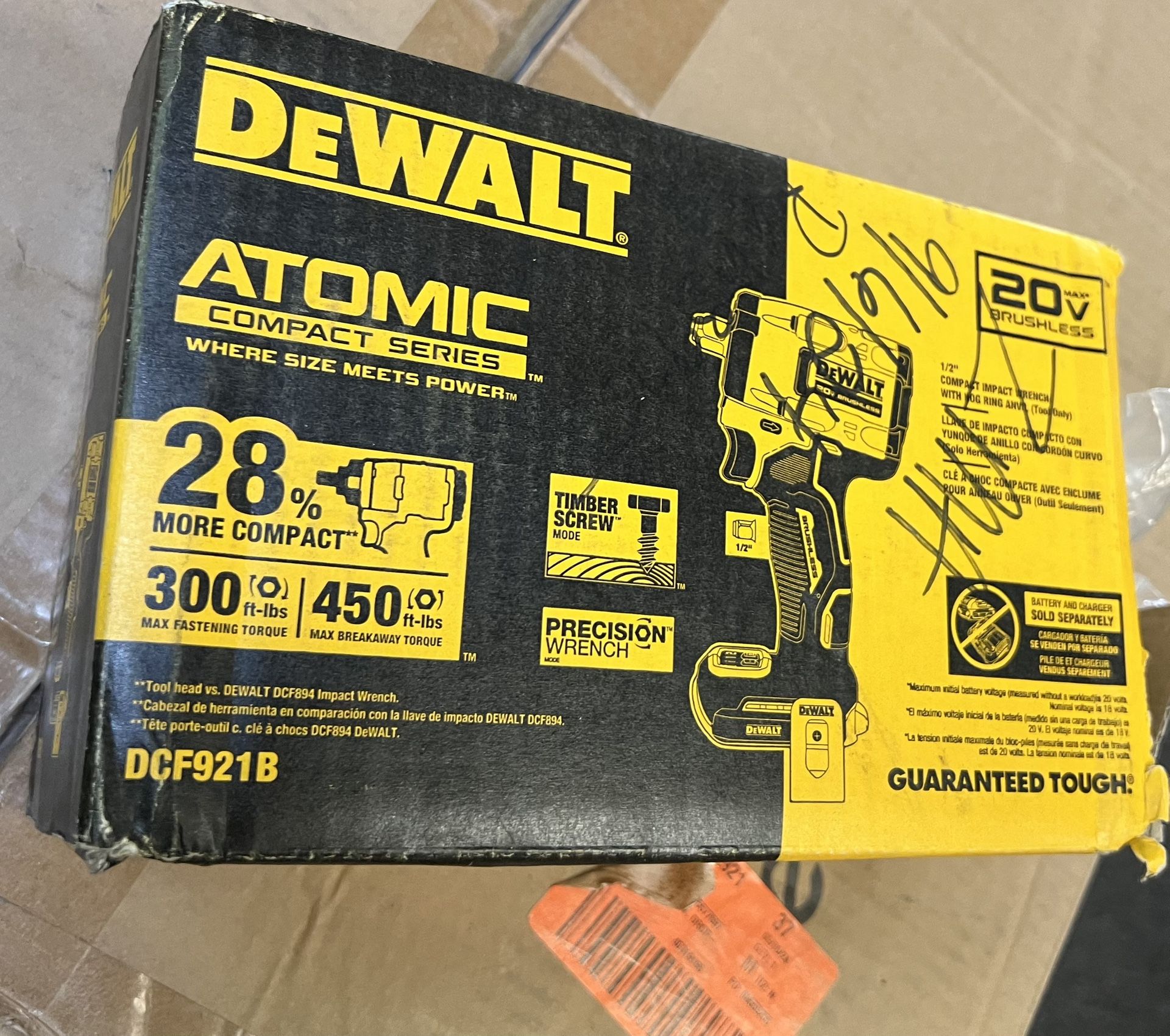 ATOMIC 20V MAX Lithium-Ion Cordless Brushless 1/2 in. Impact Wrench with Detent Pin Anvil (Tool Only) by DEWALT