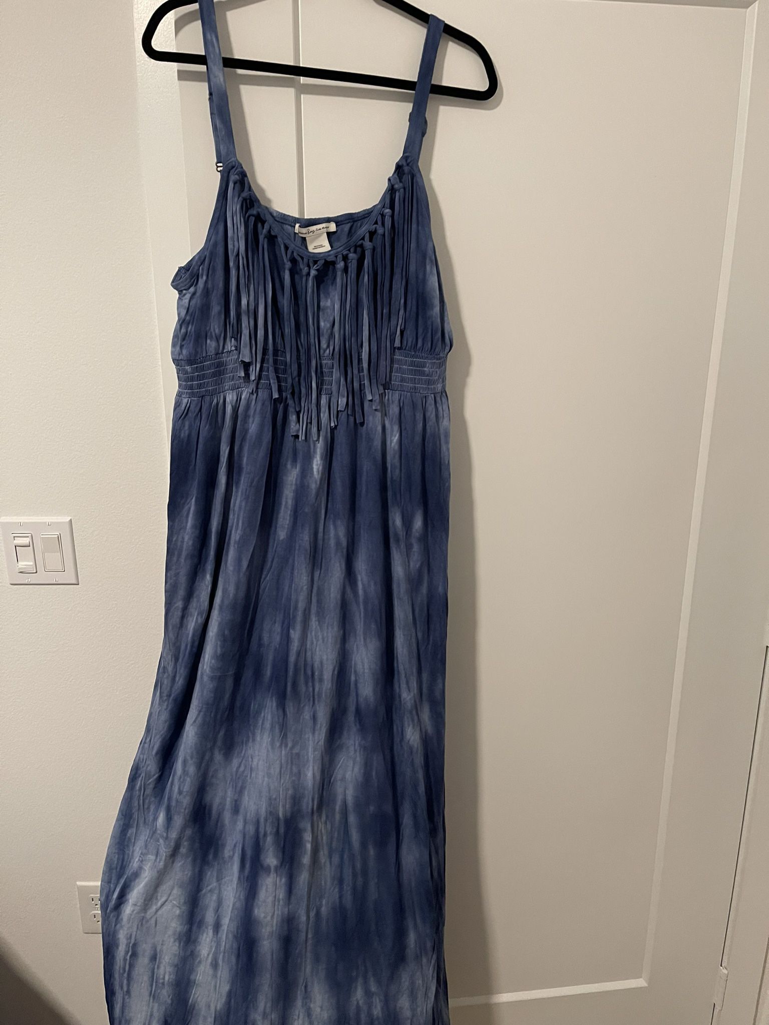 New- Womens 2x Blue Maxi Dress American Rag
