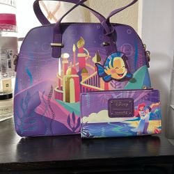Loungefly Little Mermaid Purse Wallet Included