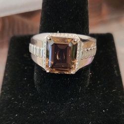 Smokey Quartz Ring ( Mens)