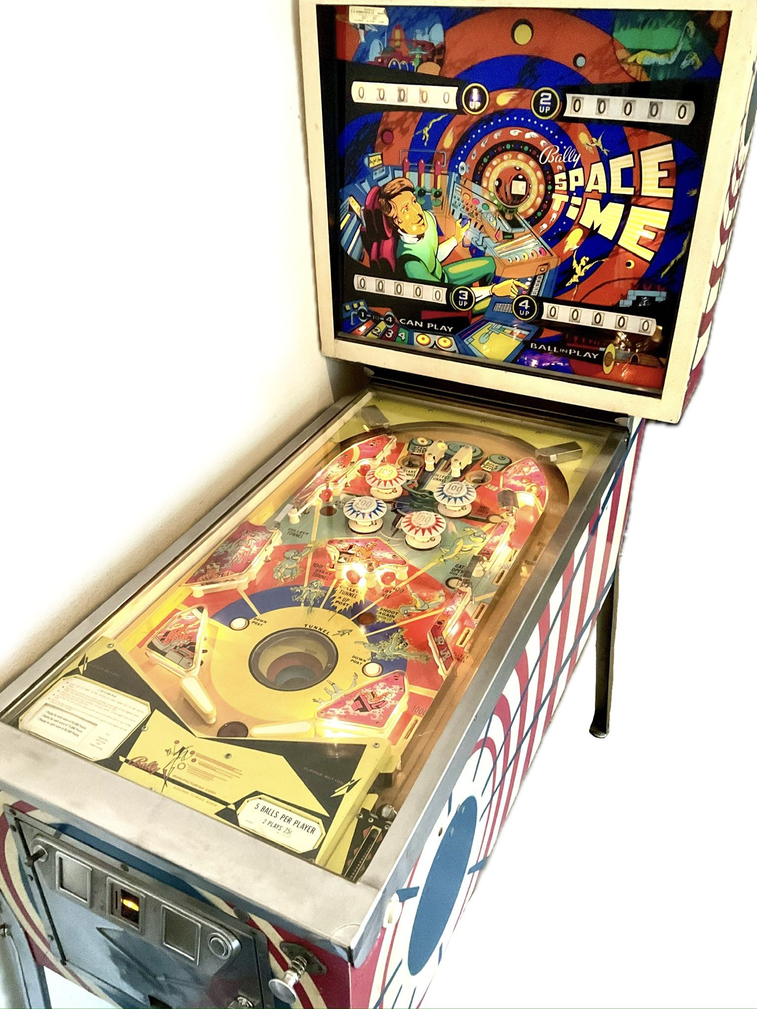 🕹️ 1972 Bally Space Time Pinball Machine – Restored & Working Beautifully