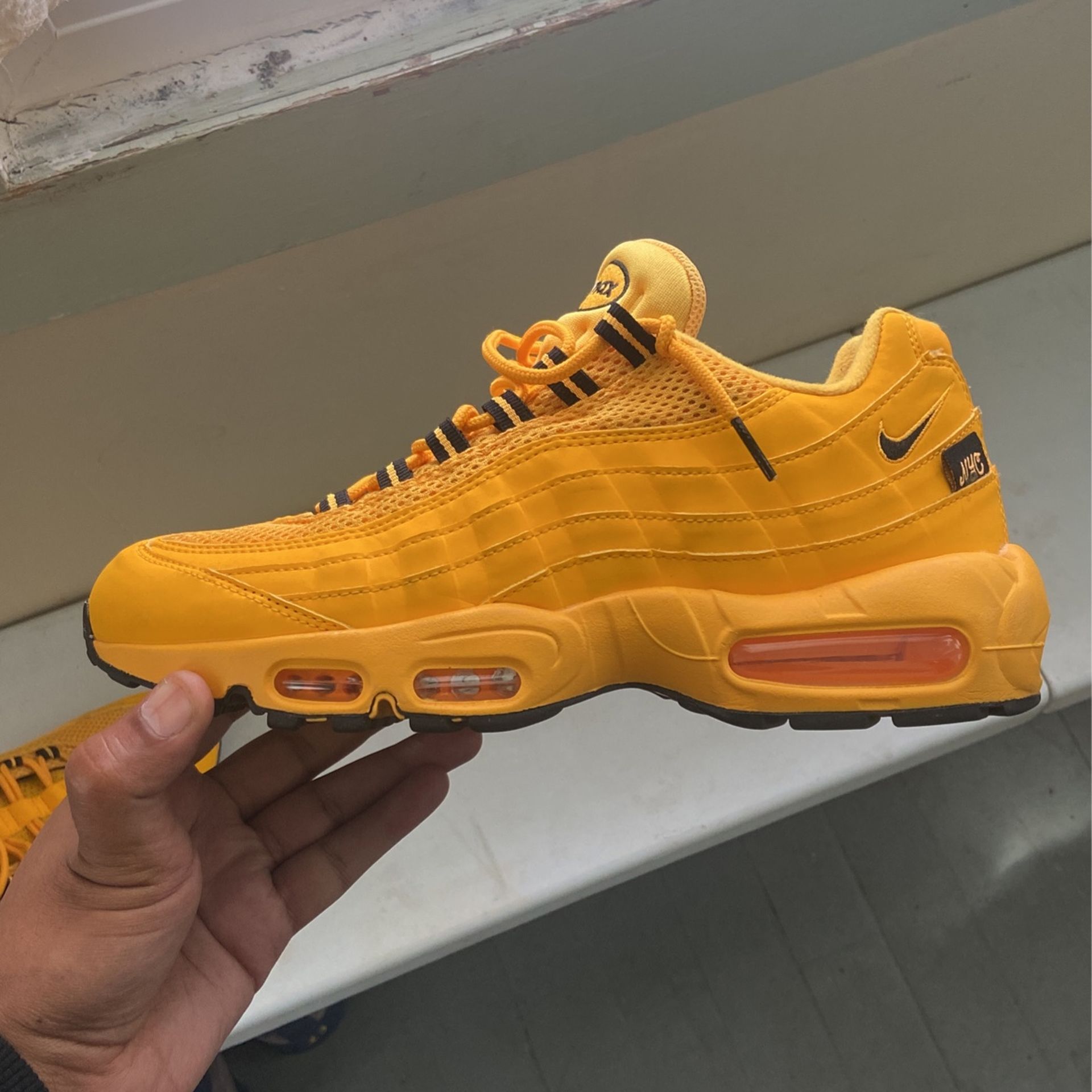 Yellow Air Max 95 ,size 9 ,worn Once 