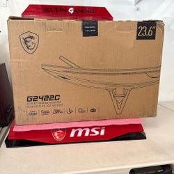 Msi 24” Curved Gaming Monitor 180hz , 1 MS, With MSI Warrant