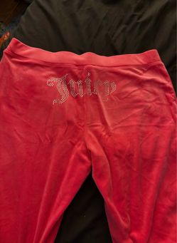 Juicy Couture Pink Velour Track Pants