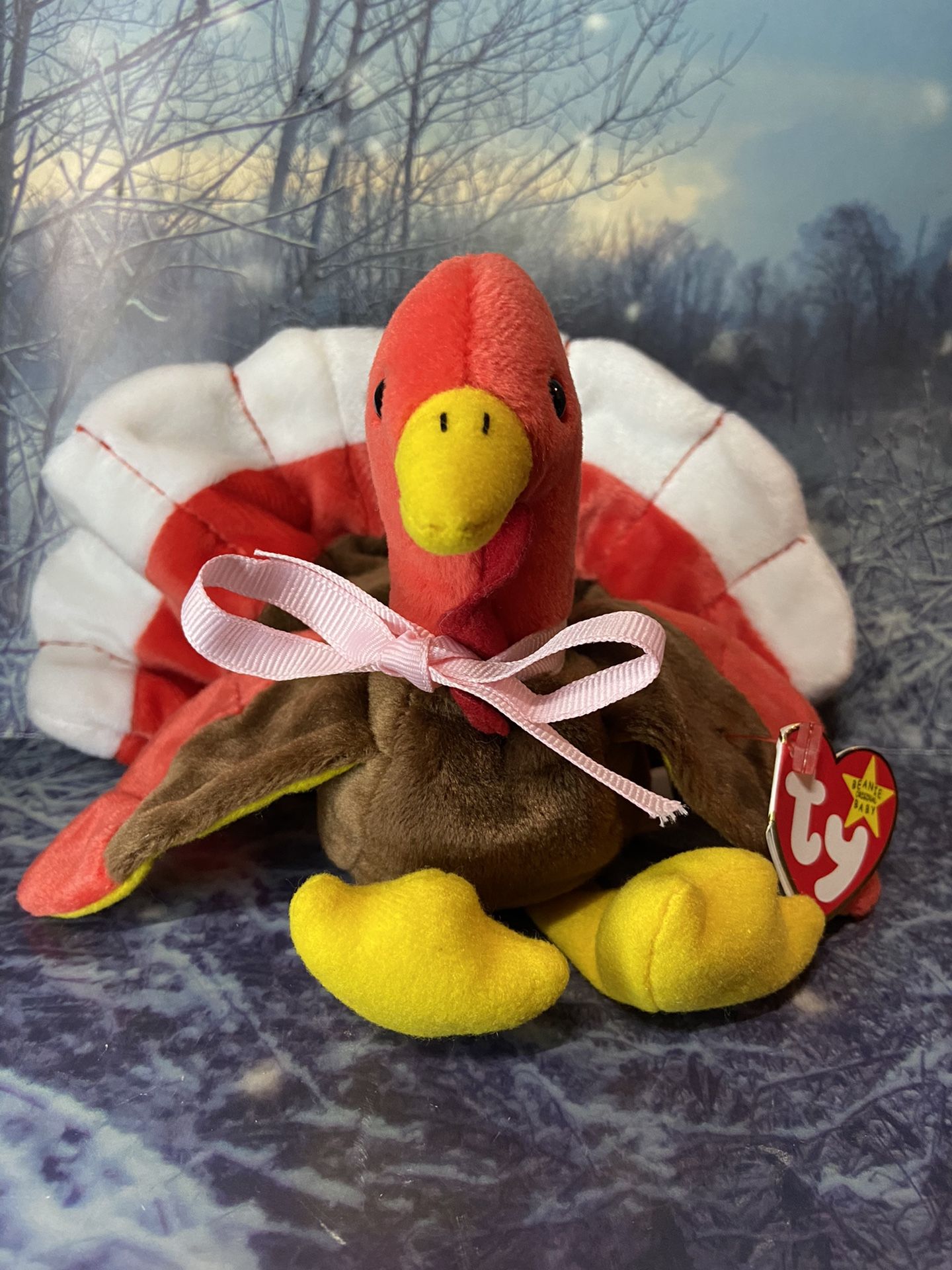 TY Beanie Baby Gobbles the turkey plush toy