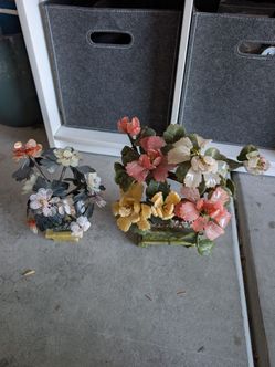 Vintage Jade flower arrangements