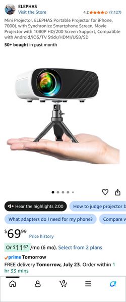 1080P HD Mini Projector for iPhone
