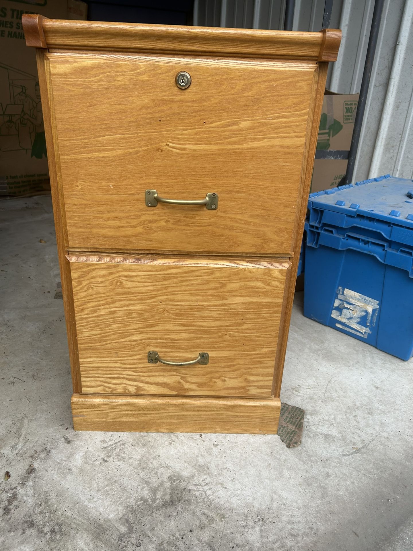 2 Draw Wooded File Cabinet