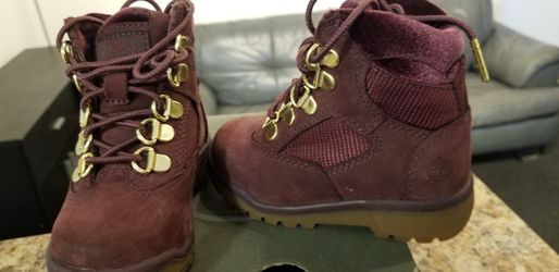 Timberlands toddler maroon boots size us 7/eu 23.5