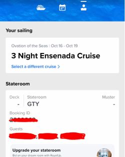 Cruise trip for sale