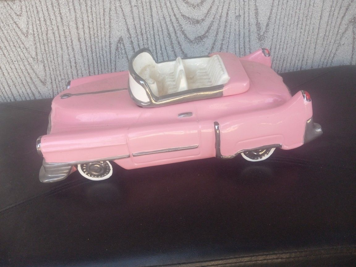 Vintage Elvis Convertible Pink Cadillac Cookie Jar
