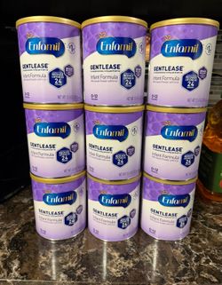 7 Enfamil cans