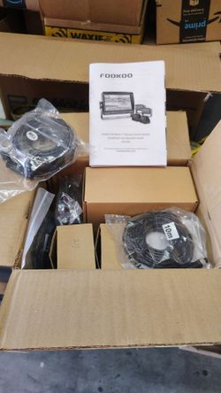 Fookoo HD 1080P 7" Wired Backup With 4 Cameras
