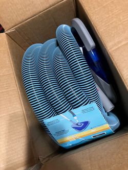 POOLWHALE Professional 1-1/2-Inch x 24-Feet Swimming Pool Vacuum Hoses with Swivel Cuff and Triangular Weighted Flex Vacuum Head, Perfect for Above Gr