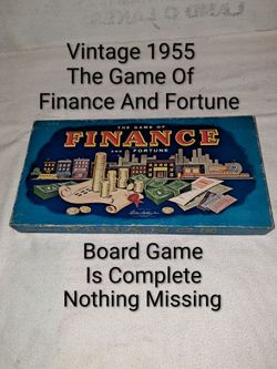 Vintage 1955 The Game Of Finance And Fortune Board Game In Excellent New Condition (Is Complete Nothing Missing)