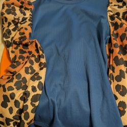 Blue And Cheetah Print