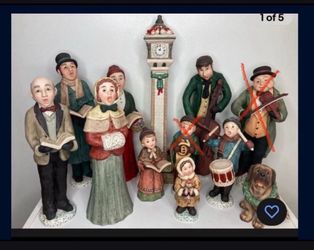 Vintage Grandeur Noel Victorian Christmas Carol Figurine Set