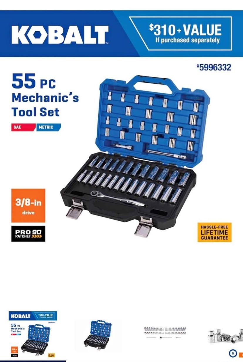 Kobalt 55pc Mechanics Tool Set