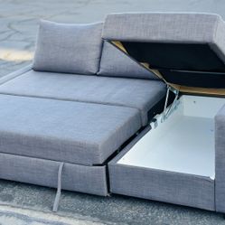 Gray Storage Sectional Couch Sofa Bed (Free Delivery And Assembly)
