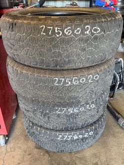 (4) 275-60-20 Goodyear Wrangler A/t