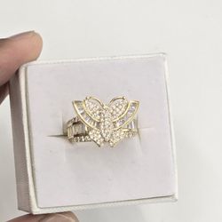 10kt Real Gold Butterfly Ring For Women
