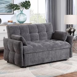 Cosmopolitan Collection Tufted Cushion Sleeper Sofa Bed- over-tufting-Grey Now 639.00 Free Delivery 🚚 