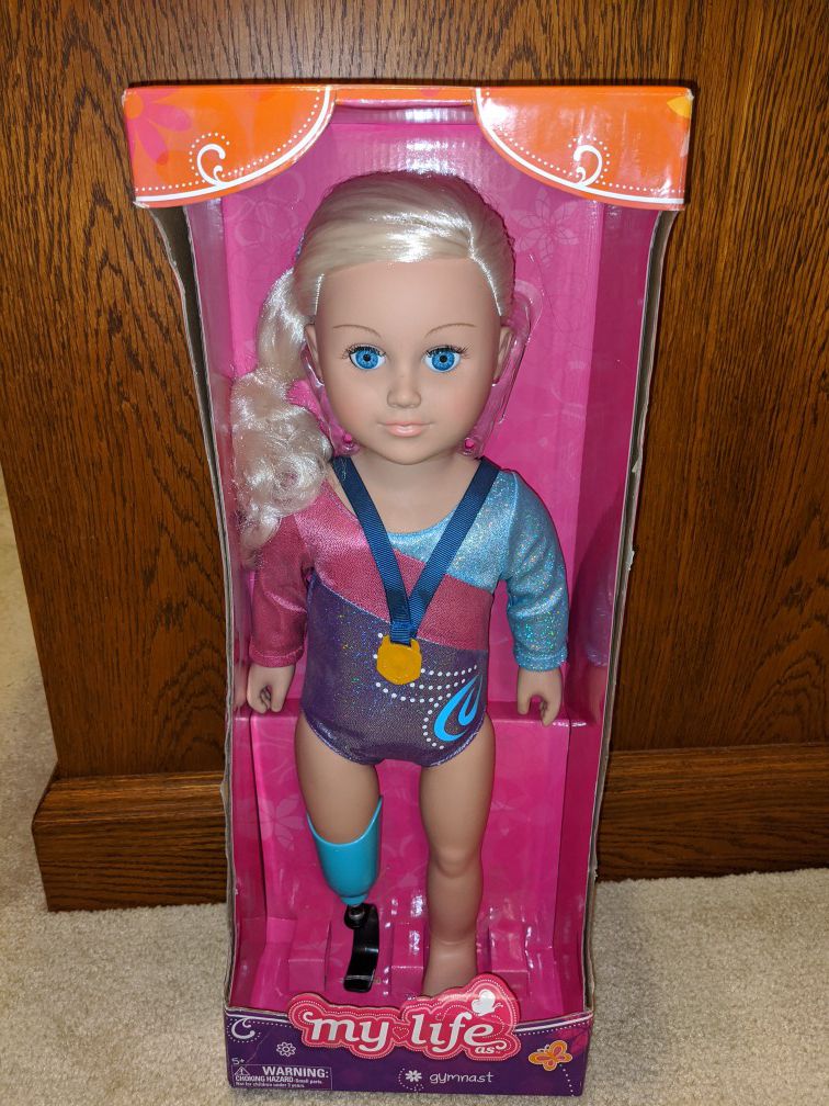 My Life As Gymnast Doll - Prosthetic Para Olympic Medalist 18" Blonde