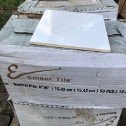 4box EMSER Tiles Flex White GL 6”x6”