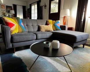 Living Spaces Gray L-Shape Sectional Sofa with Reversible Chaise