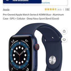 Blue Apple Watch Series 6 