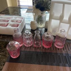 12 Piece Glass Flower Pot Set 