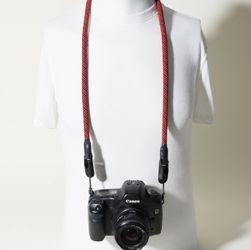 Camera Strap Neck Peak Design Anchors Quick Release Red Black Cross-Hatch Rope 40"