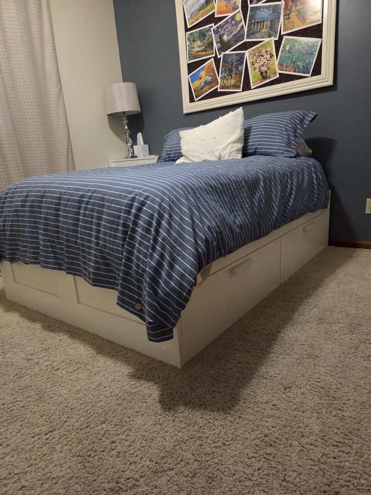 Full Storage Bed And Mattress