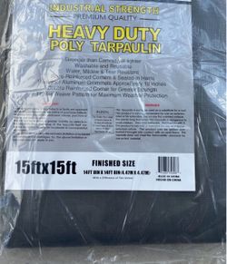 15ft x 15ft Heavy Duty Silver Waterproof Tarp
