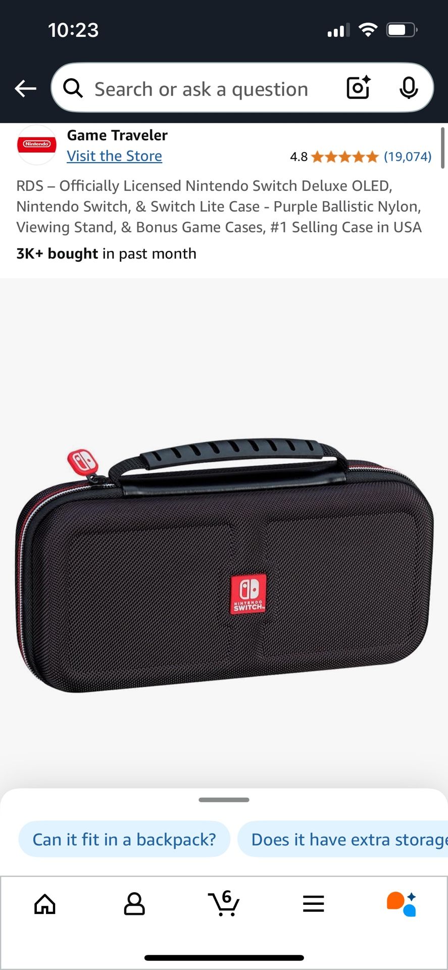 Nintendo Switch Travel Carry Case W/ Game Cases