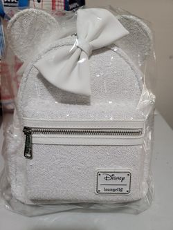 Loungefly Minnie Mouse Sequin Wedding Mini Backpack 