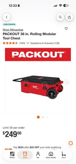 Milwaukee PACKOUT 38in Rolling Modular Tool Chest