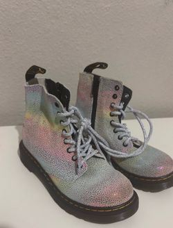 Dr. Martens rainbow Glitter Lace-Up Boot