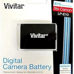 Vivitar replacement battery for Canon LP-E10 is a necessity for all Canon EOS Rebel T3 owners. The Battery has a 7.4V output voltage which makes it th