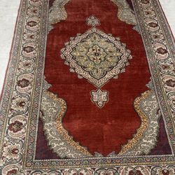 4x6 Feet Handmade Pure Silk Turkish Rug 