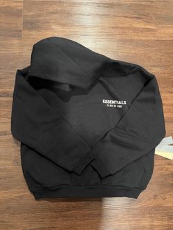Black Essentials Hoodie Women S/Men XXS