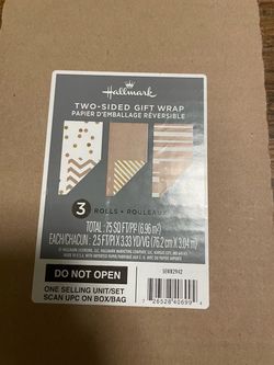 Hallmark Two-Sided Gift Wrap 3 Rolls