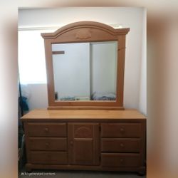 Bedroom furniture Matching Set ( Queen Headboard, Nightstand , Dresser W/ Mirror