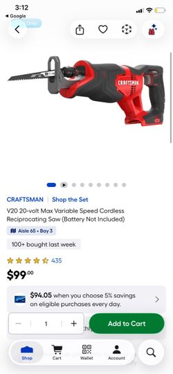Craftsman sawzall like new