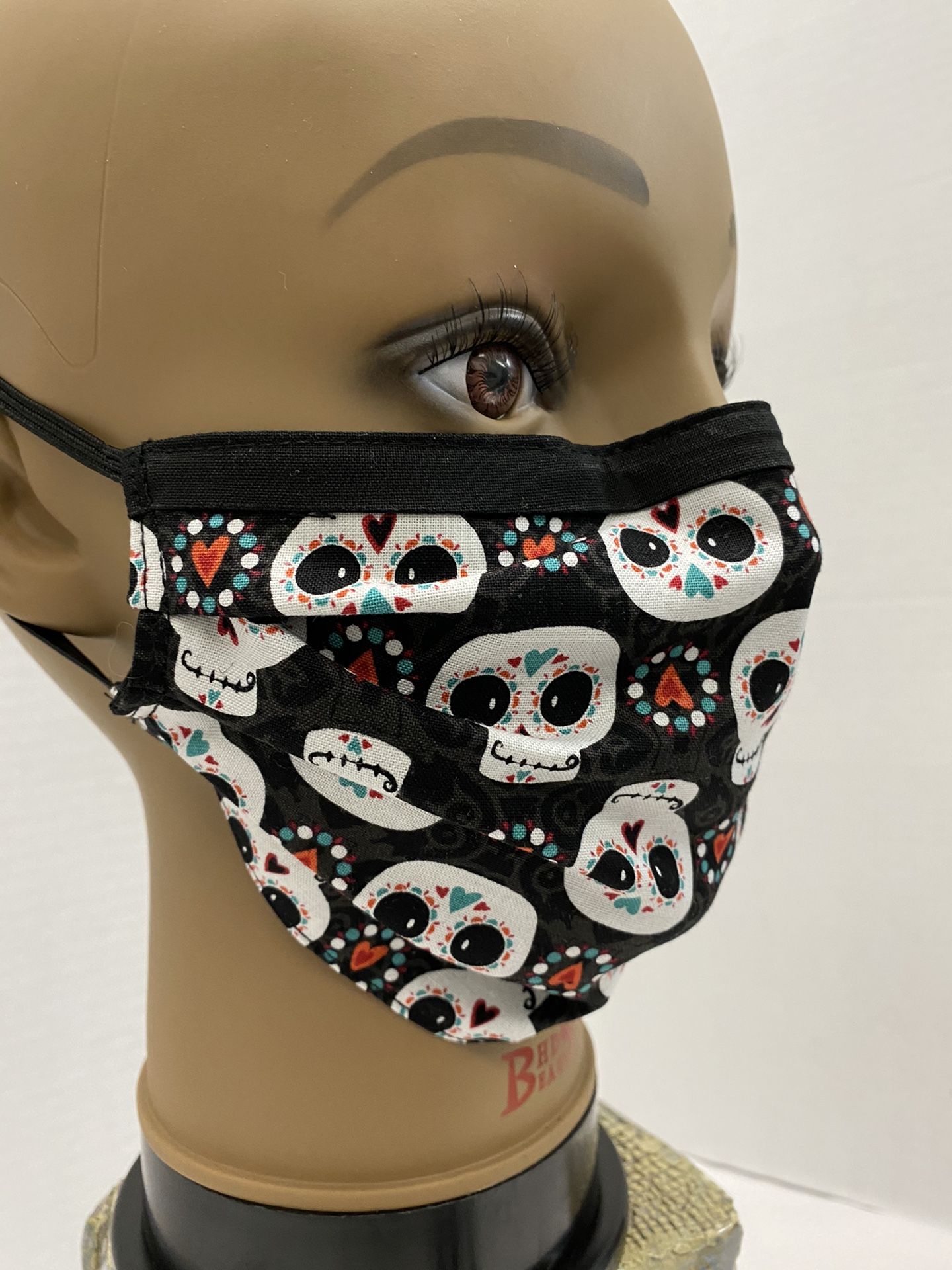 Halloween face mask two layer cotton with nose bridge